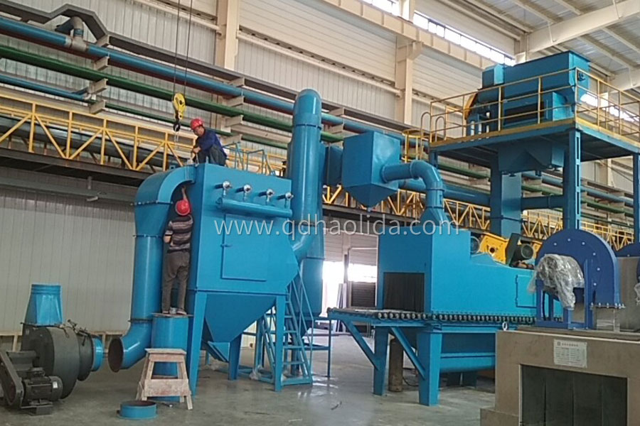 ZJ18系列鋁合金輪轂輥道通過式拋丸清理機